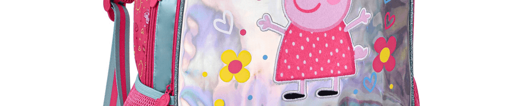 Mochila Costa Infantil Grande Peppa Pig Holográfico PP26314J - Clio Style