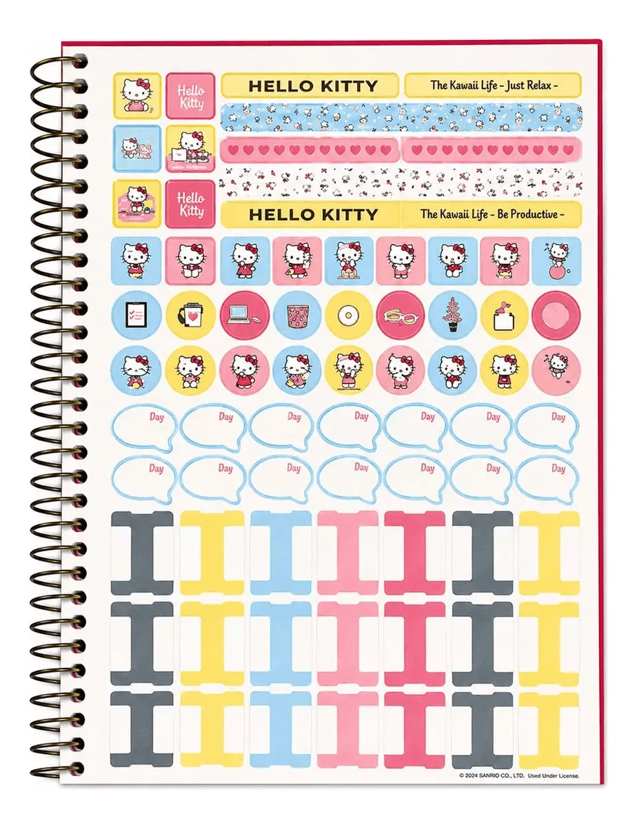 Agenda Planner Hello Kitty 2027 160 Pág. 75g/m² 74728 - Jandaia