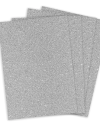 Papel Glitter Metalico Prata 250g/m² com 10 Folhas - Off Paper
