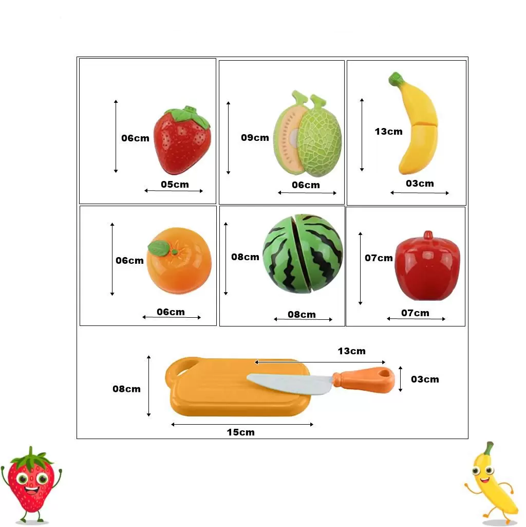 Kit Fruta E Legumes Quitandinha Com 8 Itens 900-5 - Braskit
