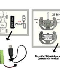 Carro Controle Remoto Racing Recarregável DMT6403 - Dm Toys
