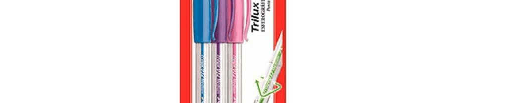 Caneta Esferográfica Colorida Trilux com 3 cores SM032COLOR - Faber Castell