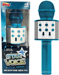 Microfone sem fio Star Voice Azul ZP00995 - Zoop Toys
