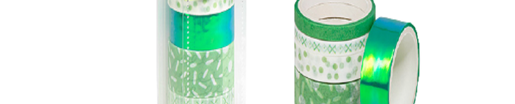 FITA ADESIVA DUREX COM 6 ROLOS WASHI TAPE CANDY WT0804 - BRW