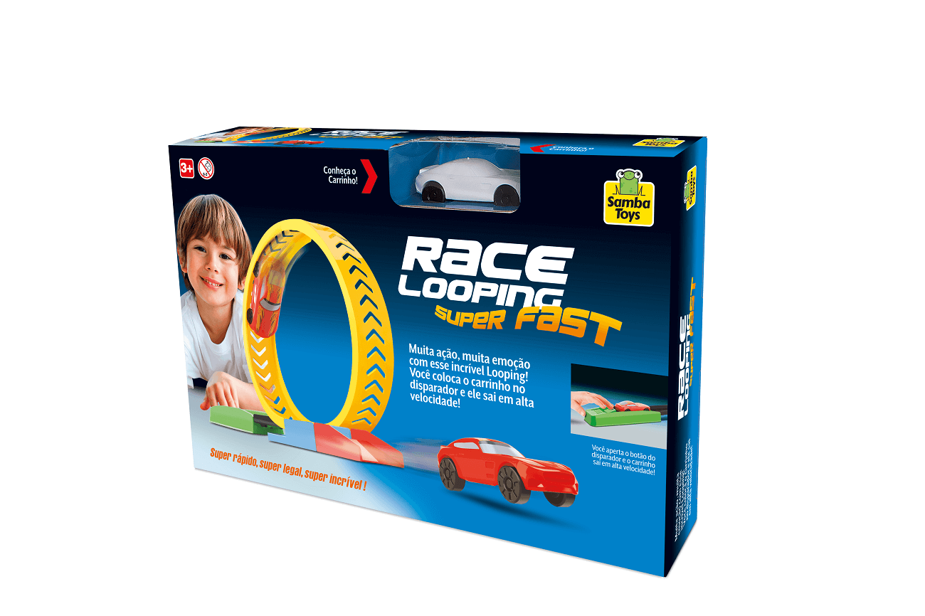 Pista Race Looping Super Fast c/ 1 Carrinho 0375 - Samba Toys