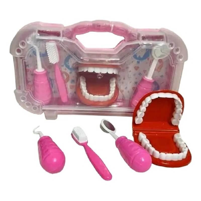 Maleta Dentista c/ 4 Peças Rosa 270 - Paki Toys