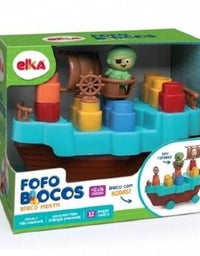 Fofo Blocos Barco Pirata 1045 - Elka
