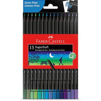 Lápis de Cor SuperSoft 15 Cores Tons Frios 120715SOFTCF - Faber Castell