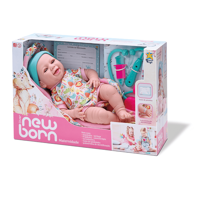 Boneca New Born Maternidade 8081 - Diver Toys