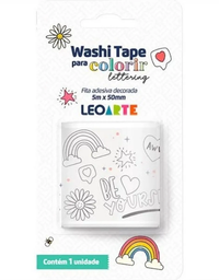 Washi Tape Para Colorir Fita Decorada Lettering 79808 - Leonora
