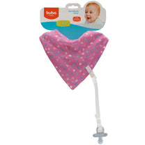 Bandana Baby Com Prendedor De Chupeta Buba Coração - 9787 Buba