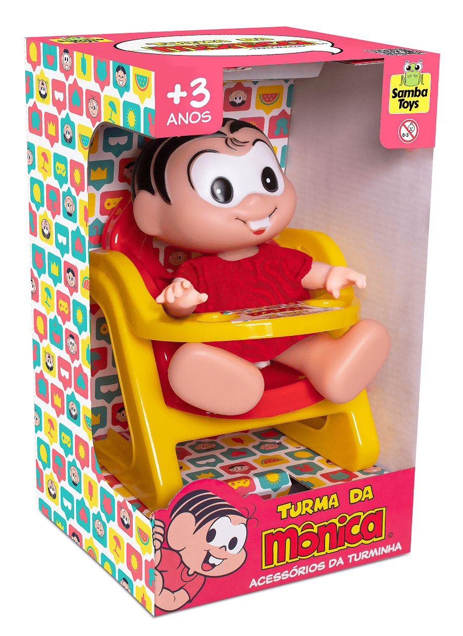 Boneca Mônica na Cadeira de papinha 1111 - Samba Toys