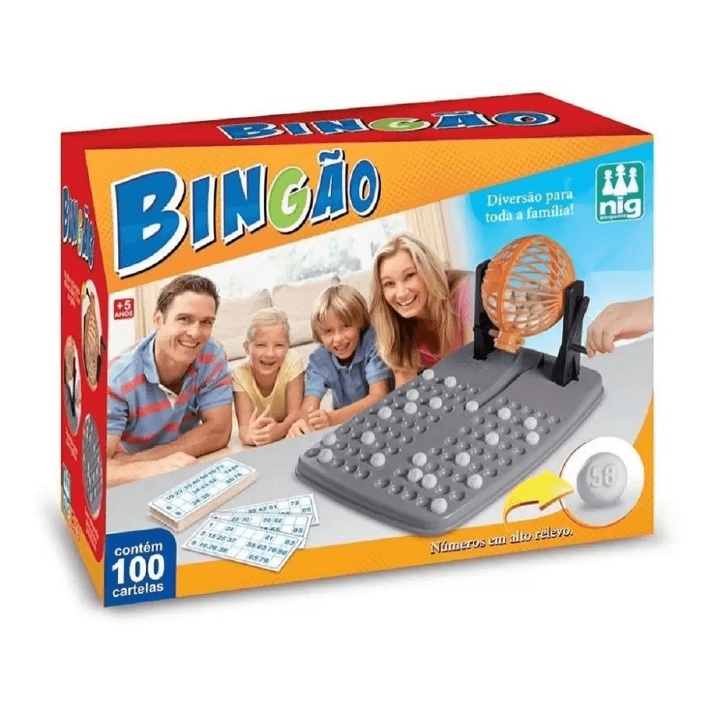 Jogo de Bingo com 100 cartelas 1050 - Nig