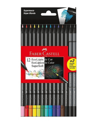 Lápis de Cor Super Soft 12 Cores + 2 Grafite 120712soft - Faber Castel
