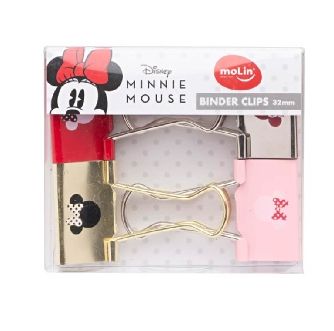 Prendedor de Papel Binder Clips Minnie 32 MM 4 unid. 22400 - Molin