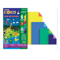 Bloco Papel que se Dobra Eco Cores 6 Cores 48 Folhas 4 Formatos Diferentes - Novaprint
