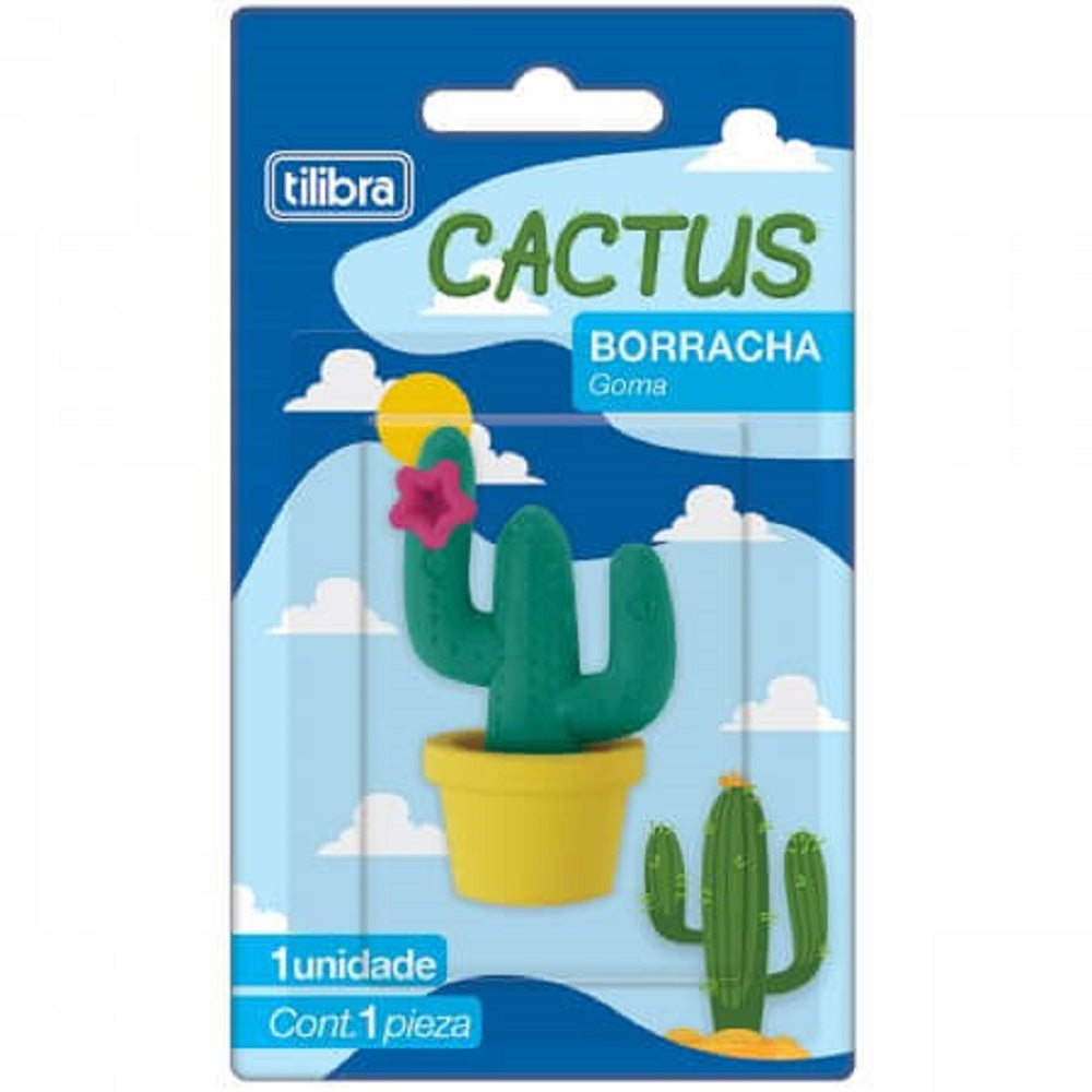 Kit com 3 Borrachas Cactus em Blister 31484-6 - Tilibra