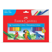 Caneta hidrográfica Canetinha estojo com 24 cores 15.0124CZF - Faber Castell