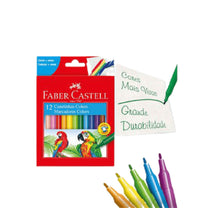 Canetinha Hidrografica 12 Cores - Faber Castell