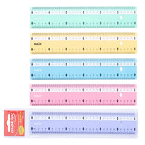 Régua Acrilica Tons Pastel Colors 30CM p/ Destros e Canhoto Amarela 11039 - Molin