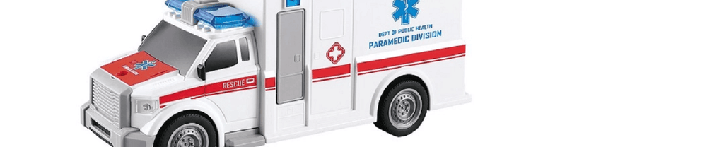 Ambulância Fricçao C/ Som E Luz  Dmt6164 - Dm Toys