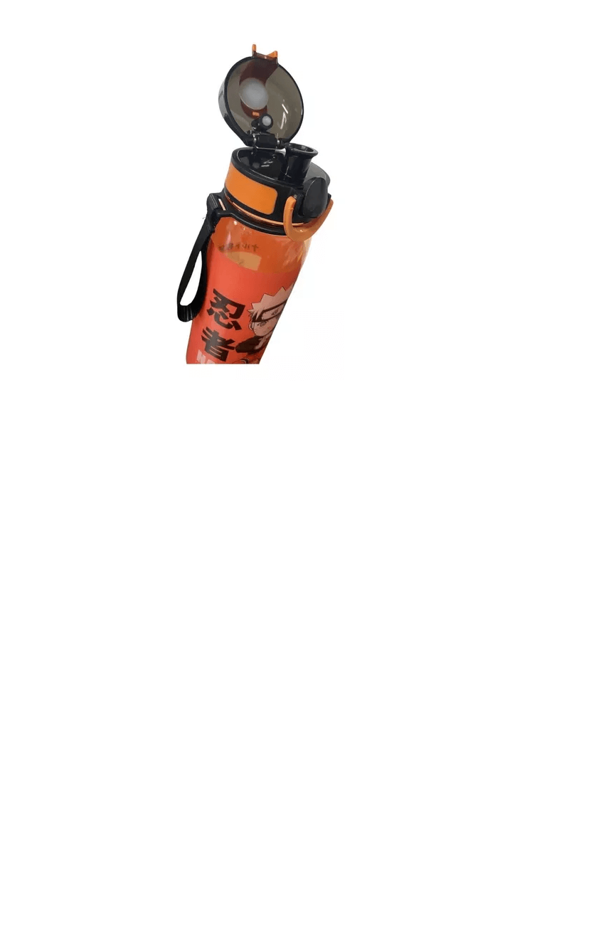 Garrafa Plástica Clic Laranja c/ Alça Naruto 500ml 21541 - Clube Comix