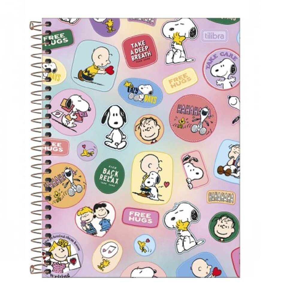 Caderno Colegial 1 Matéria 80 Folhas Snoopy 23685-3 - Tilibra