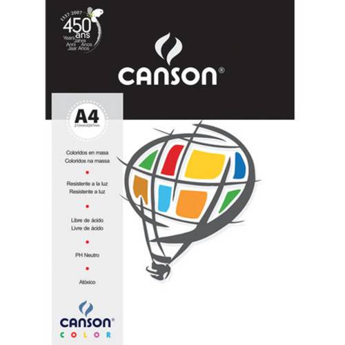 Pacote Canson Color Branco 180g/m² A4  com 10 Folhas  66661186 - Canson