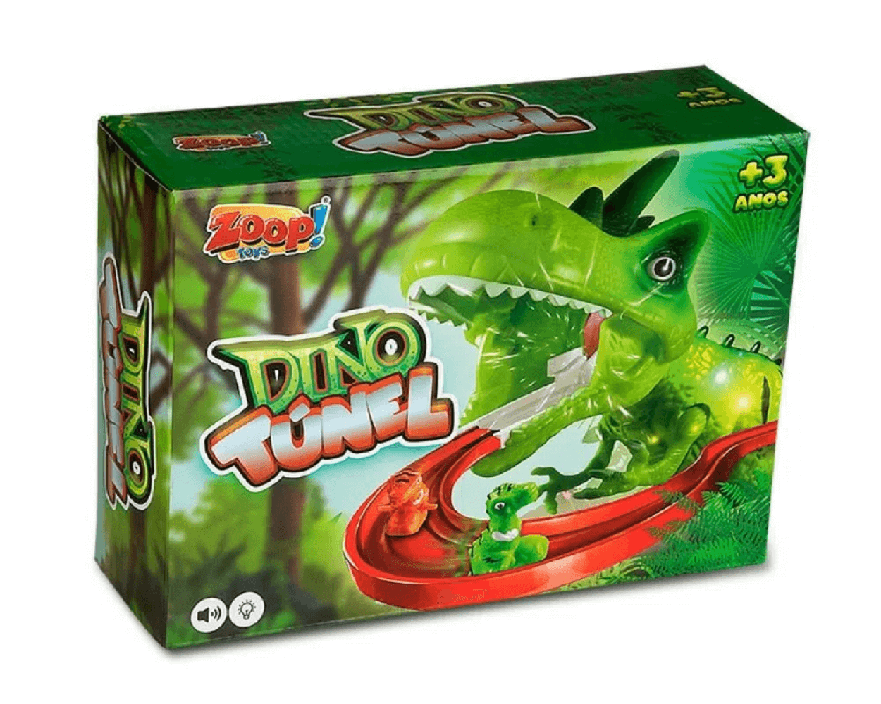 Pista Do Dinossauro Com Som e Luzes Dino Túnel ZP00743 - ZOOP TOYS