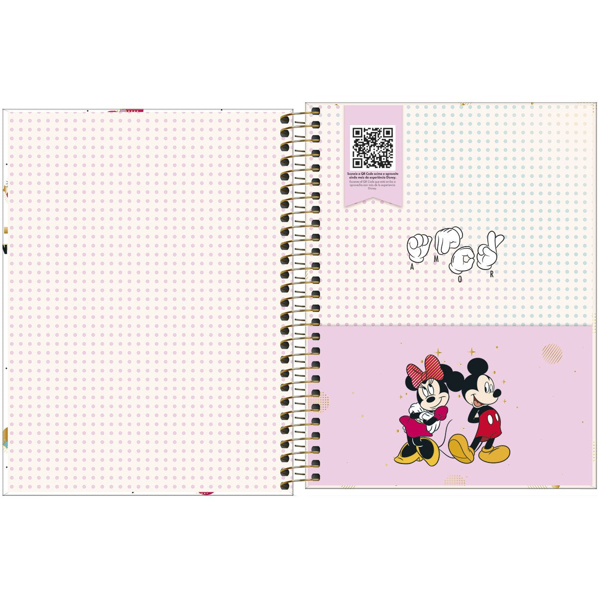 Caderno Capa Dura Colegial 1 Matéria MINNIE 80 Folhas 294632 - Tilibra