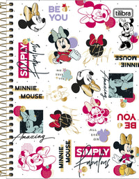 Caderno Capa Dura Colegial 1 Matéria MINNIE 80 Folhas 294632 - Tilibra
