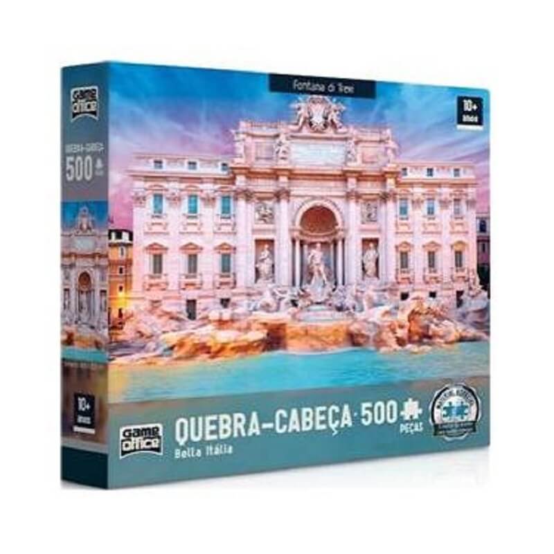 Quebra-Cabeça - Bella Itália - Fontana di Trevi - 500 Peças - Toyster