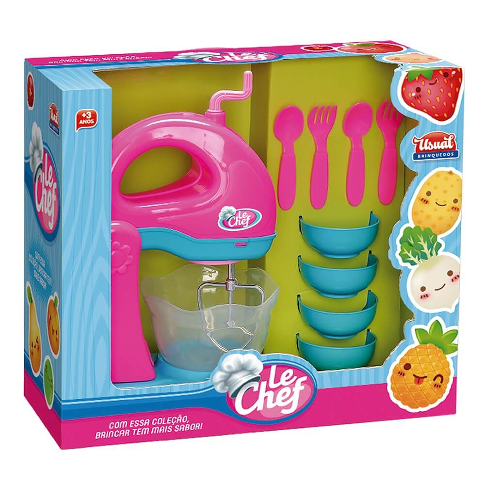 Batedeira Infantil Com Acessórios Le Chef  312 - Usual Brinquedos