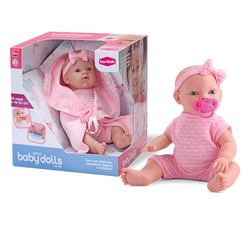 Boneca Little Baby Dolls Faz Xixi 673 - Bambola