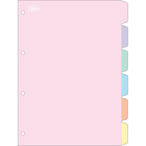 Divisórias Universitária Académie 6 cores Tons Pastel 31688-1 - Tilibra