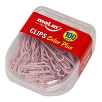 Clips Rosa Color Plus 28mm com 100 unidades 23080 - Molin