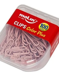 Clips Rosa Color Plus 28mm com 100 unidades 23080 - Molin

