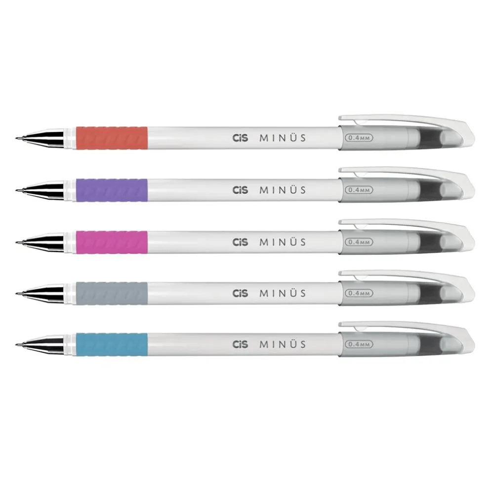 Caneta Esferográfica Estojo c/ 5 Cores Ponta 0.4mm 660008 - CIS
