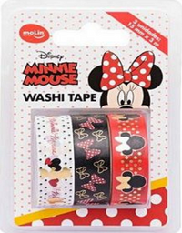 Durex Decorado Washi Tape Minnie Mouse c/ 3 rolos 22415 - MOLIN
