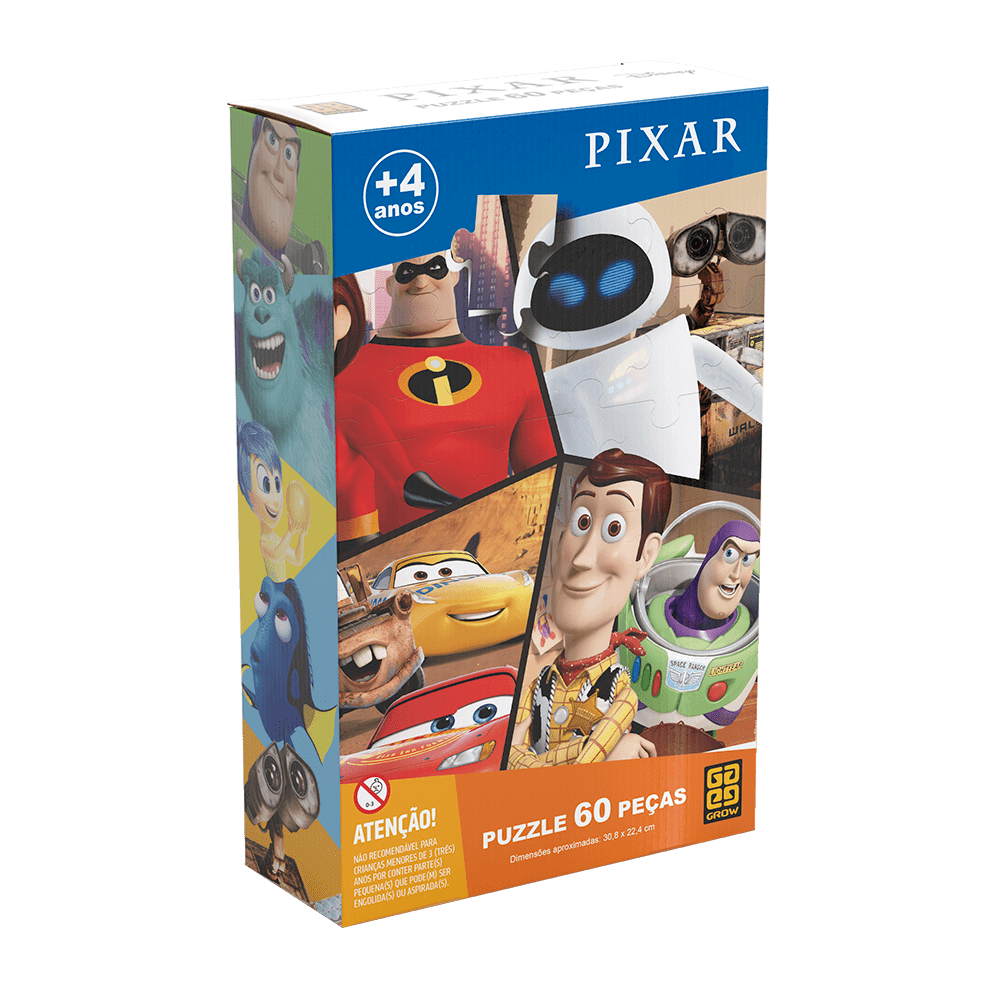Quebra Cabeça Puzzle Pixar 60 Peças 03962 - Grow