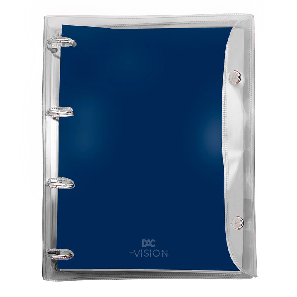Fichário Universitário em PVC Vision Azul C/192 Folhas 3991 - DAC