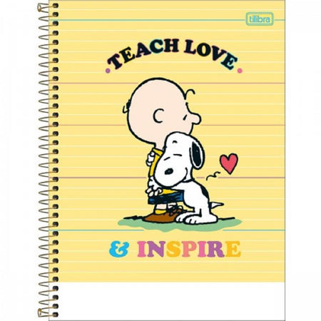 Caderno Espiral Capa Dura Universitário 1 Matéria 80 Folhas SNOOPY 308234 - Tilibra