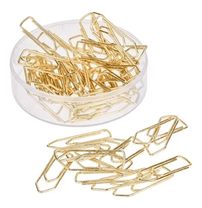 Clips Para Papel Dourado 2/0 com 50 Unidades CL2054 - BRW