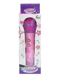 Microfone de Brinquedo com Melodias Rosa MCR-231 - Fênix
