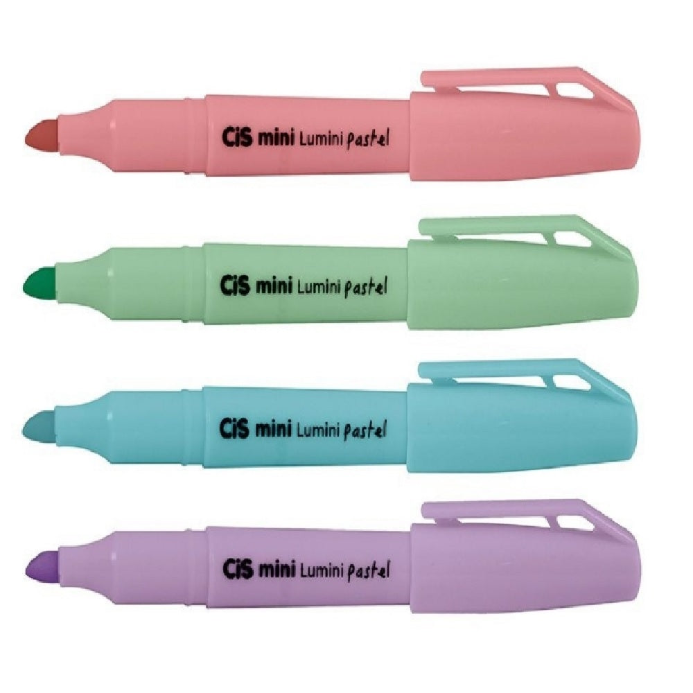 MARCA TEXTO MINI LUMINI TOM PASTEL 4 CORES - CIS