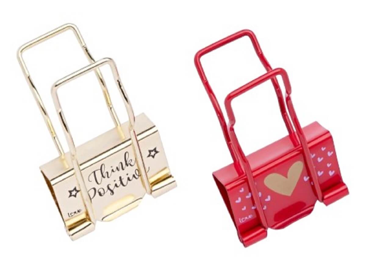 Binder Clips Multifuncional Love 2 unid.  32 mm 23045 - Molin