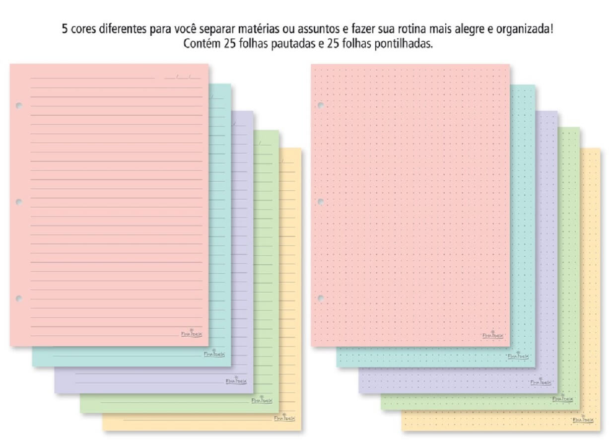 Caderno Argolado Coleção Campestre 80 folhas 3 Argolas 4775 - Fina Idéias