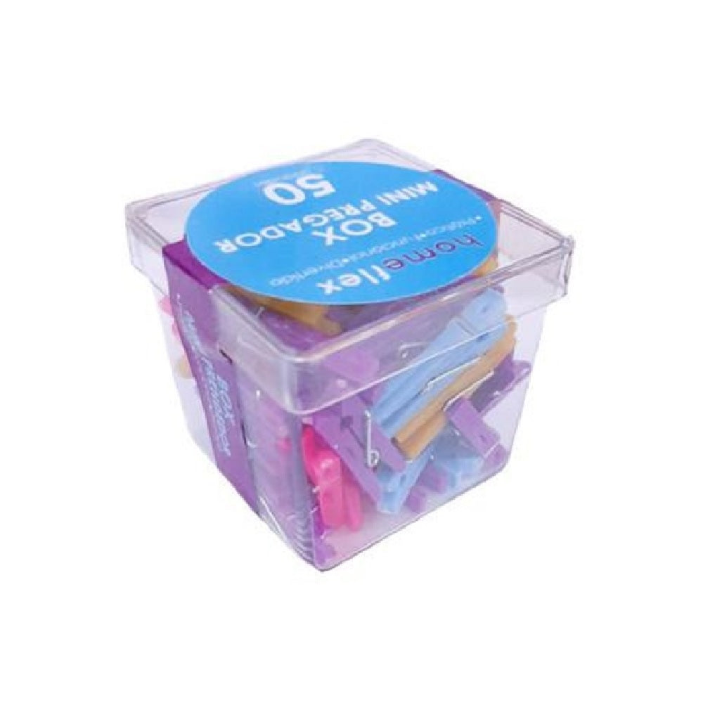MINI PREGADOR PRENDEDOR DE PAPEL CLIPS CORES SORT. C/ 50 - HOME FLEX