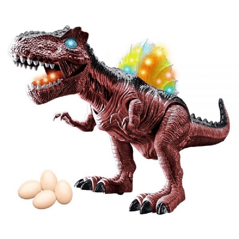 Dinossauro com Som e Luz Marrom DMT5847 - DM Toys