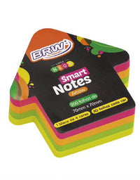 Bloco Smart Notes Seta 70x70mm Colorido Neon 200fls BA7021- BRW
